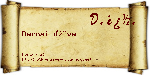 Darnai Éva névjegykártya